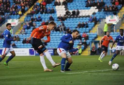 Joe Pigott scores Town`s first goal