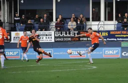 Stephen O`Donnell gets in a shot from the edge of the penalty area