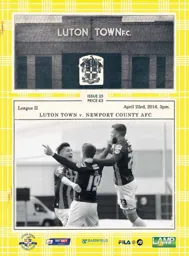 Programme: Luton Town FC vs Newport County AFC (23rd Apr 2016)