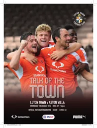 Programme: Luton Town FC vs Aston Villa (10th Aug 2016)