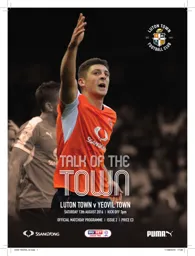 Programme: Luton Town FC vs Yeovil Town (13th Aug 2016)