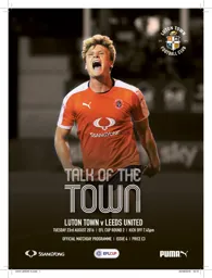 Programme: Luton Town FC vs Leeds United (23rd Aug 2016)