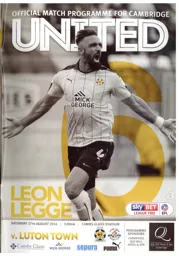 Programme: Cambridge United vs Luton Town FC (27th Aug 2016)