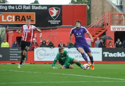 Danny Hytlon rounds the keeper moments before scoring