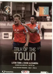 Programme: Luton Town FC vs Crewe Alexandra (8th Oct 2016)