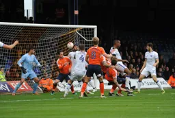 Jack Marriott and Glen Rea give the Mansfield defence a worrying moment