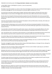 Match Report: Luton Town FC vs Portsmouth (22nd Nov 2016)