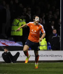 Danny Hylton celebrates his goal