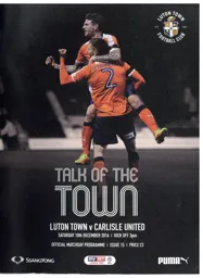 Programme: Luton Town FC vs Carlisle United (10th Dec 2016)