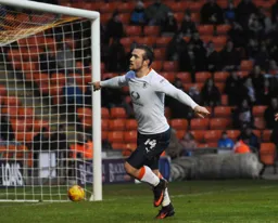 Jack Marriott turns away after scoring the first goaL