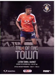 Programme: Luton Town FC vs Barnet (31st Dec 2016)