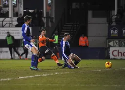 Jack Marriott scores his second and Town`s third goal