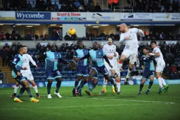 Scott Cuthbert heads the Town into the lead