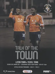 Programme: Luton Town FC vs Yeovil Town (7th Feb 2017)
