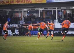 Danny Hylton celebrates scoring