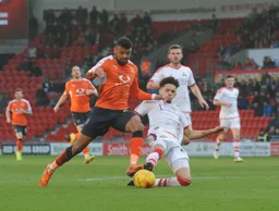 Isaac Vassell forces his way through
