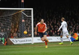 Danny Hylton celebrates scoring another goal