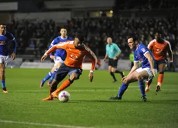 Isaac Vassell spins away from Luke Joyce