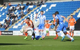 Jack Marriott showing determination