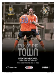 Programme: Luton Town FC vs Blackpool (1st Apr 2017)