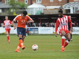 James Justin runs through and scores Town`s first goal
