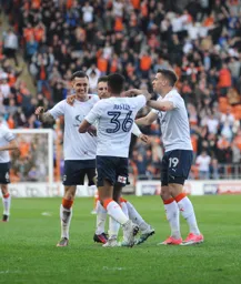 Celebrations after Dan Potts goal