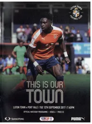 Programme: Luton Town FC vs Port Vale (12th Sep 2017)