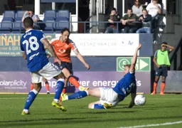 Danny Hylton scores the only goal of the game