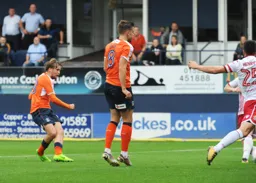 Luke Berry makes the score 3-0 with his second goal of the game