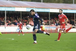 Elliot Lee lines up a shot at goal