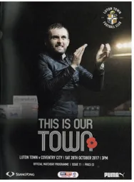 Programme: Luton Town FC vs Coventry City (28th Oct 2017)