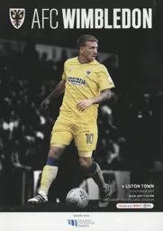 Programme: AFC Wimbledon vs Luton Town FC (31st Oct 2017)