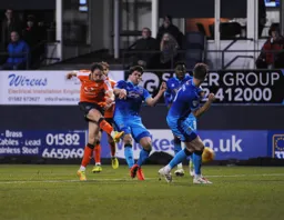 Danny Hylton gets a shot away