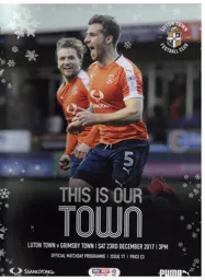Programme: Luton Town FC vs Grimsby Town (23rd Dec 2017)