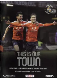 Programme: Luton Town FC vs Lincoln City (1st Jan 2018)