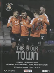 Programme: Luton Town FC vs Peterborough United (9th Jan 2018)