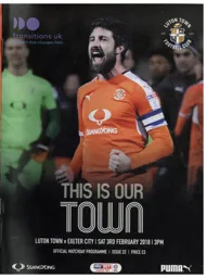 Programme: Luton Town FC vs Exeter City (3rd Feb 2018)