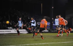 Luke Berry scores Town`s third goal