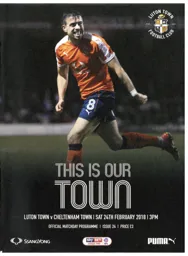 Programme: Luton Town FC vs Cheltenham Town (24th Feb 2018)