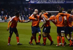 Celebration time following James Collins goal