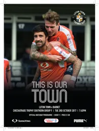 Programme: Luton Town FC vs Barnet (24th Mar 2018)