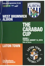 Programme: West Bromwich Albion vs Luton Town FC (14th Aug 2018)