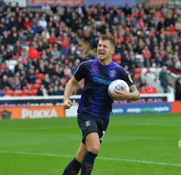 A happy James Collins celebrates