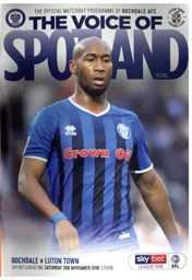 Programme: Rochdale vs Luton Town FC (3rd Nov 2018)