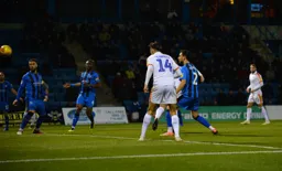 Elliot Lee (obscured) steers in the second goal