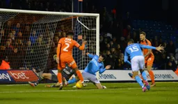 James Justin scores the opening goal