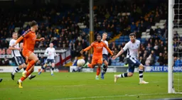 Harry Cornick just before he scores a goal
