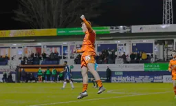 Arthur Read celebrates his goal