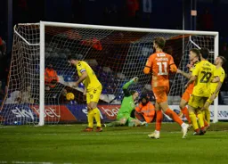 Craig Morgan scores an own goal to give Luton a two goal lead