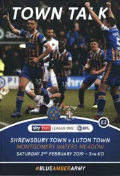 Programme: Shrewsbury Town vs Luton Town FC (2nd Feb 2019)